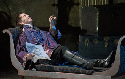 Anthony Michaels-Moore as Scarpia in Catherine Malfitano's production of Puccini's <em>Tosca</em>, 2012. Photo by Mike Hoban.